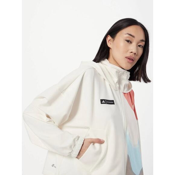 Adidas Marimekko Tennis Premium Jacket Women's Top Sports Crop Oversized XS - Picture 5 of 16